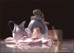 'The Creamery'  oil painting  3.5 in by 2.5 in
